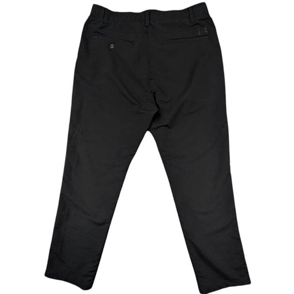 Under Armour Match Play Golf Chino Pants Mens 36 32 Black Athleisure Performance - Picture 3 of 11